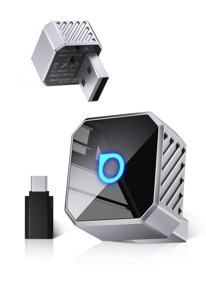 OTTOCAST Mini Pot 2025 2-in-1 Wireless CarPlay & Android Auto 2-in-1 Adapter, Plug & Play, 5GHz WiFi, Auto Connect for iPhone & Android, Fits 98%+ OEM Wired CarPlay Cars - Image 1