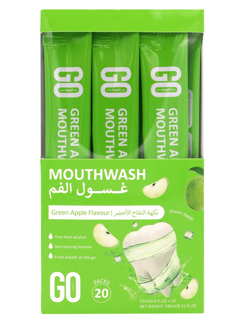 جو فريش غسول الفم بنكهة التفاح الأخضر 20 قطعة 12 مل - Image 2