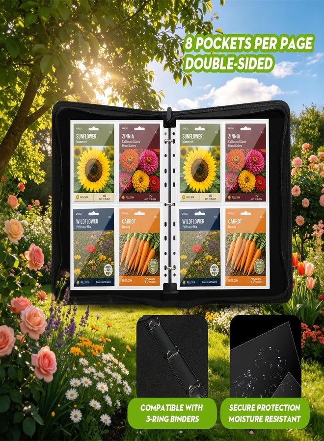 30 قطعة من أكمام تخزين بذور الحدائق، 240 جيبًا، 3.8 × 5.3 بوصة، مزدوجة الجوانب، 4 جيوب، أكمام تخزين بذور الحدائق شديدة التحمل، مناسبة لمنظم مجلدات البذور ذي 3 حلقات، أكمام شفافة ذات فتحات علوية. - Image 3
