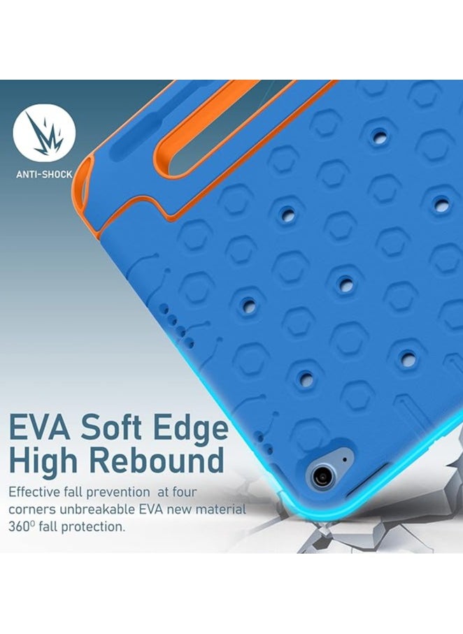 erorex - Rugged Protective EVA Silicone Kids Case Cover, Shockproof DIY 3D Cartoon Pattern with Pencil Holder, Stand and Handle Grip Compatible for Apple iPad 2022 (10th Gen) 10.9 inch (Sky Blue) - Image 1