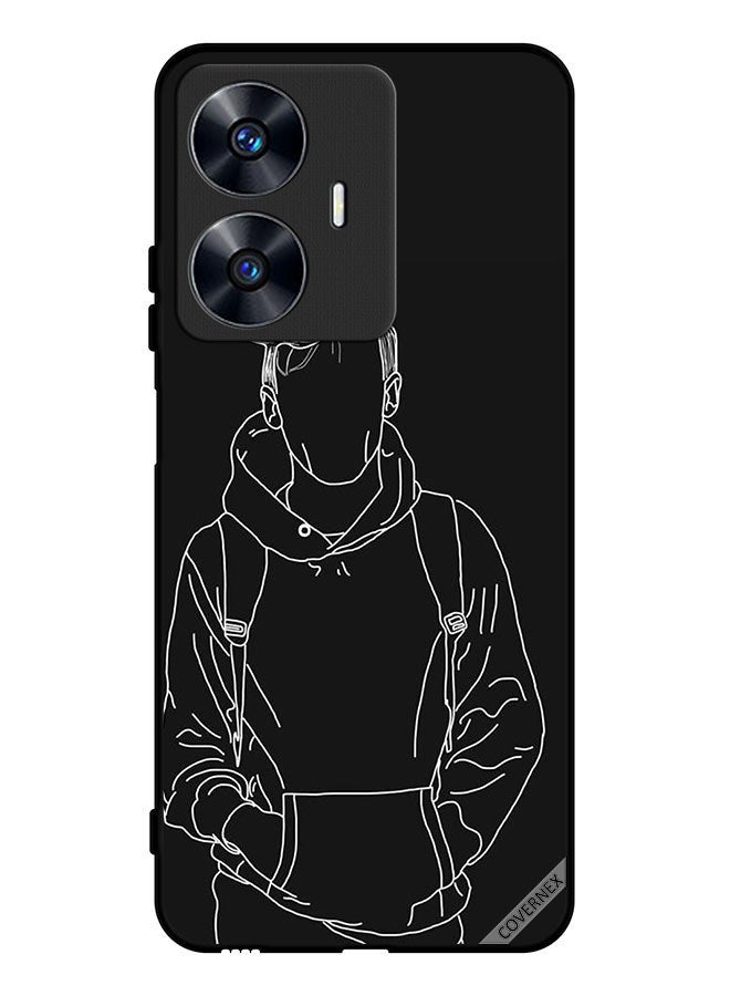 Covernex Protective Case Cover For Realme C55 Sketch Of Jacket Boy - Image 1