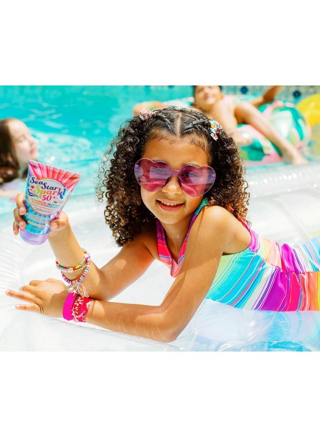 Sunshine & Glitter Sea Star Sparkle Biodegradable Glitter Sunscreen With Spf 50 Rainbow Party Cake Water Resistant 80 Min Biodegradable Glitter Vegan & Cruelty Free Tsa Approved 3.4 Oz - Image 4