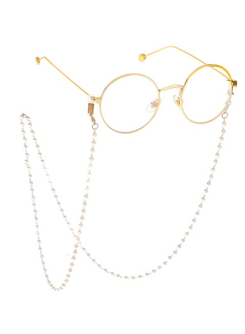 سلسلة نظارات شمسية من اللؤلؤ سلسلة نظارات شمسية مطرزة بالخرز حبل حافظة نظارات شمسية للنساء