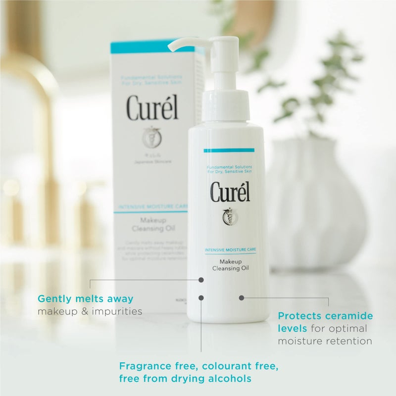 Curel Japanese Skin Care Makeup Cleansing Oil for Face, Oil-Based Makeup Remover for Dry, Sensitive Skin, Fragrance Free Facial Cleansing Oil, 5 Oz - Image 3