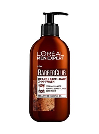 Men Expert Barber Club 3-In-1 Beard, Hair And Face Wash, 200 Ml