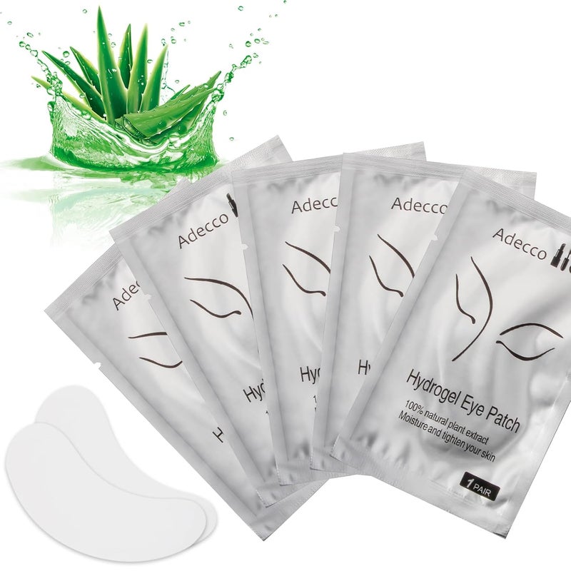 AHIER Eyepads Eyelash Extensions Lint Free 100 Pairs Set Eye Pads for Lash Extensions Hydrogel Eye Patch DIY False Eyelash Lash Extension Makeup Eye Gel Pad