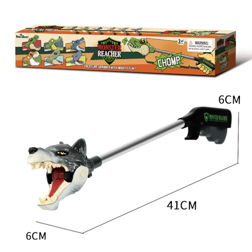 DINOBROS Animal Pincher Toys Wolf Grabber Toy for Boys Claw Snapper Chomper Monster Reacher Robot Hand - Image 5