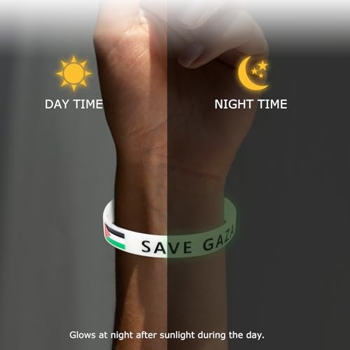 FINDAT Free Palestine Silicone Wristbands Palestine Flag Bracelet Rubber Men & Women 20 Pack - Image 5