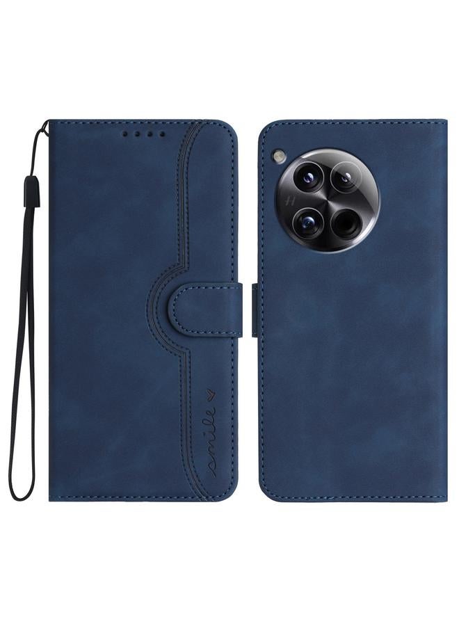 S-TOP Case For OnePlus 12 Heart Pattern Skin Feel Leather Phone Case - Image 1