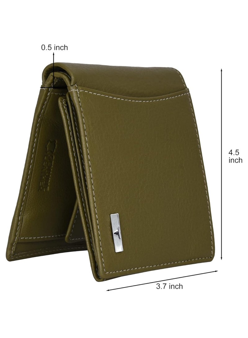 URBANFOREST URBAN FOREST Oliver Olive Green Leather Wallet for Men - Image 2