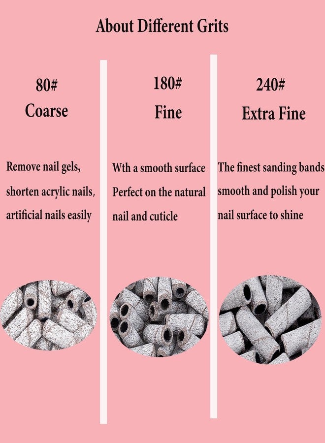 BITNBITH 100pcs Small Nail Sanding Bands for Nail Drill, 3.1mm Mini Nail Sanding Mandrel Bits 80 Grit Coarse Nail File Bits for Acrylic Nails Gel Manicure Pedicure Nail Prep Salon Supplies,Zebra - Image 5