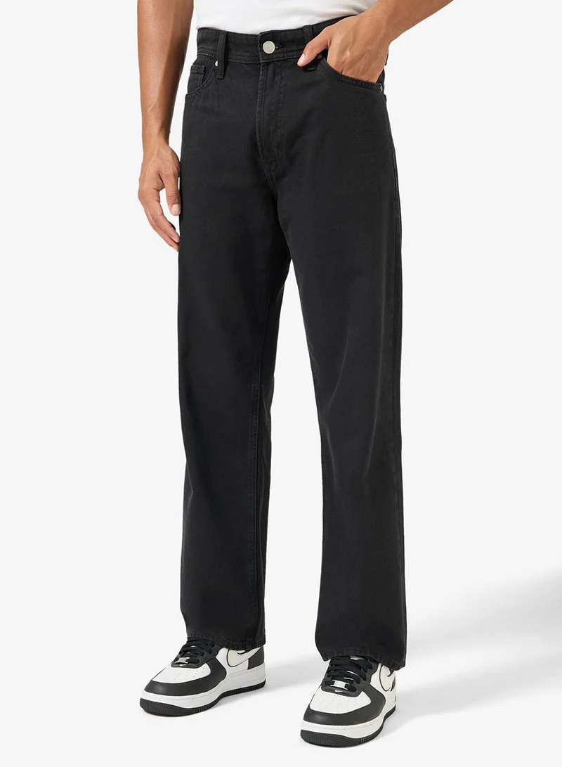 Light Wash Straight Fit Jeans