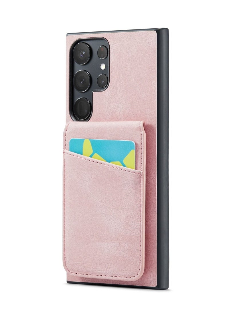 Suteni Back Cover Card Slots Leather Phone Case for Samsung - Image 1