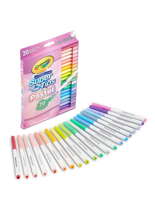 Crayola 20ct Pastel Supertip Markers - Image 1