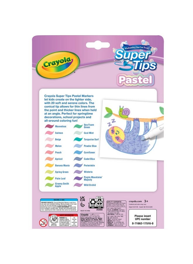 Crayola 20ct Pastel Supertip Markers - Image 3