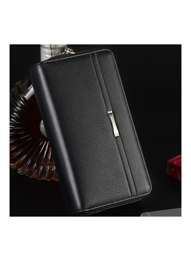 نيبمينينت Luxury Business Clutch Wallet with Separated Compartments 8.1 x 4.5 1.8 Inch Black - Image 1