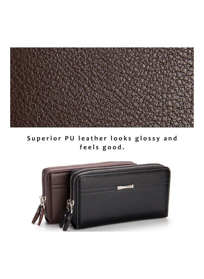 نيبمينينت Luxury Business Clutch Wallet with Separated Compartments 8.1 x 4.5 1.8 Inch Black - Image 4