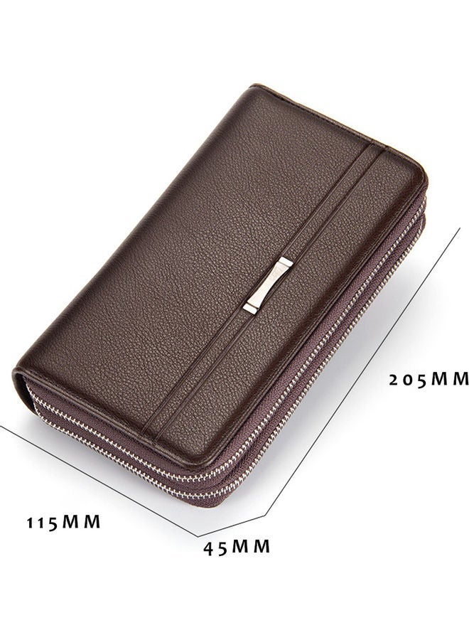 نيبمينينت Luxury Business Clutch Wallet with Separated Compartments 8.1 x 4.5 1.8 Inch Black - Image 2