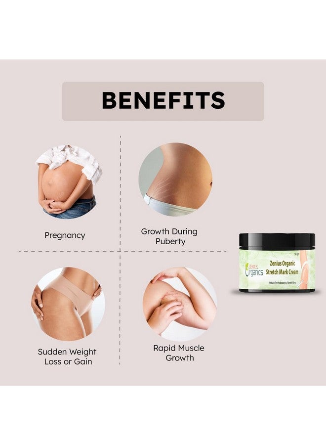 ZENIUS stretch mark Removal cream For Women, stretch mark Cream For Pregnancy, stretch mark Cream During pregnancy, stretch mark Removal ceam After pregnancy 50g - Image 2