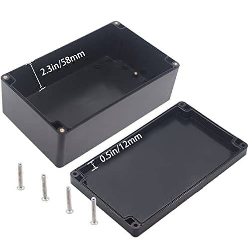 YETLEBOX Watertight Junction Box, IP67 Waterproof Project Box Durable ABS Plastic Electronic Enclosure Case for DIY Electrical Project Black 7.87" x 4.72" x 2.95"(200 x 120 x 75 mm) - Image 4