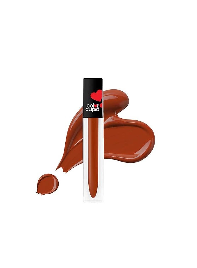 color cupid matte Intense Color 18-Hour Stay Liquid Lipstick | Infused with Hyaluronic Acid & Ceramide | Transfer Proof & Kiss Proof| Forever Love - Sensual Coral | 4 ml - Image 1