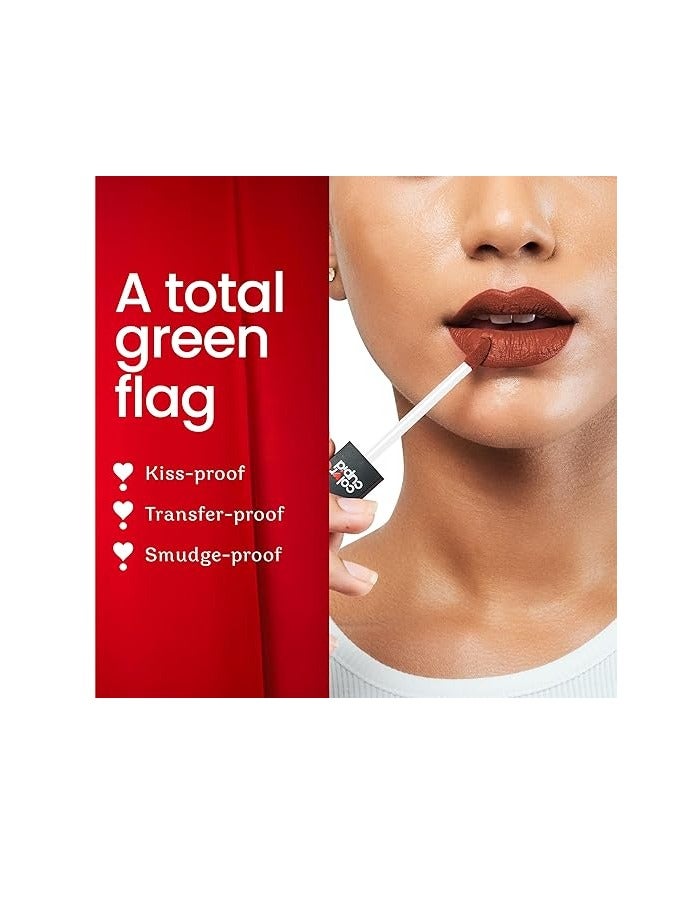 color cupid matte Intense Color 18-Hour Stay Liquid Lipstick | Infused with Hyaluronic Acid & Ceramide | Transfer Proof & Kiss Proof| Forever Love - Sensual Coral | 4 ml - Image 2