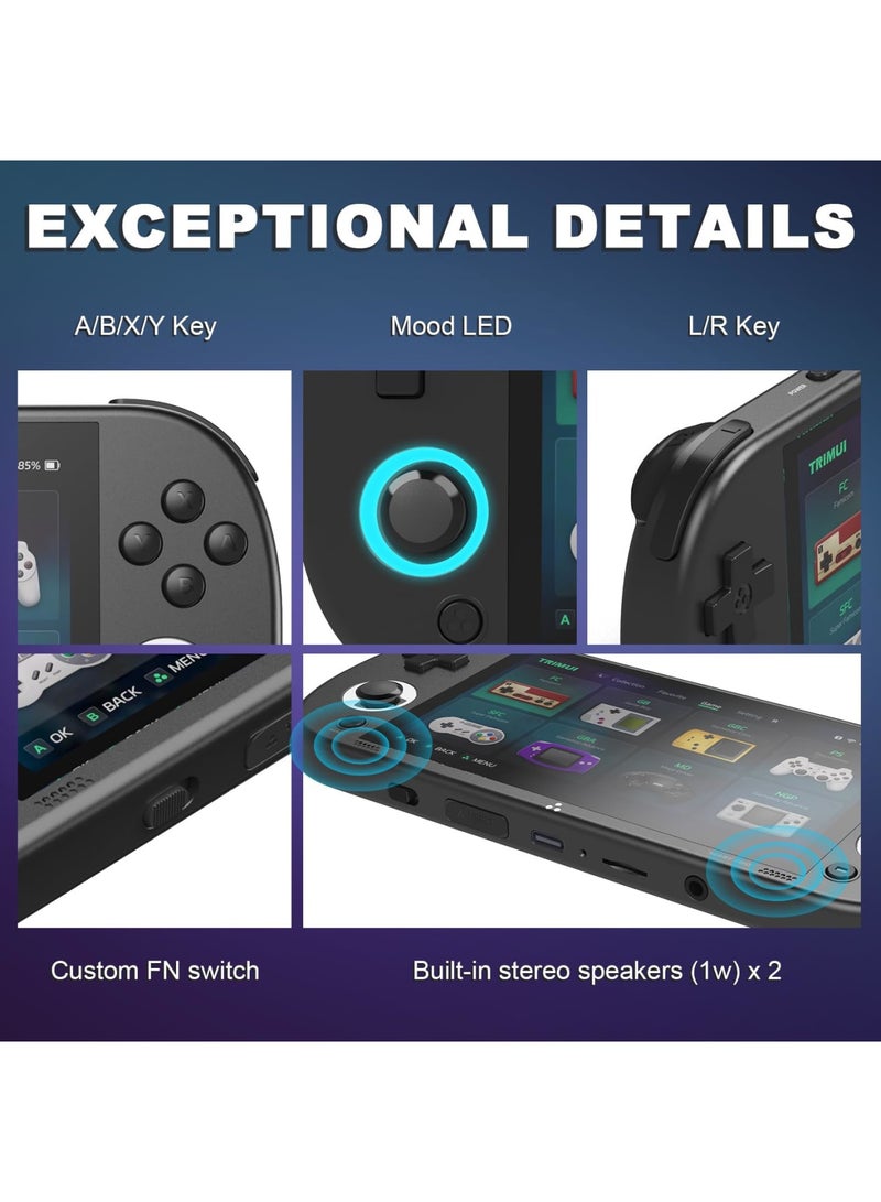 SYOSI 5 inch Handheld Game Console, Open source handheld game console, 720*1280 IPS high-definition smart handheld Game Consoles, Preinstalled Emulator System, Black(Memory Card not Included) - Image 5