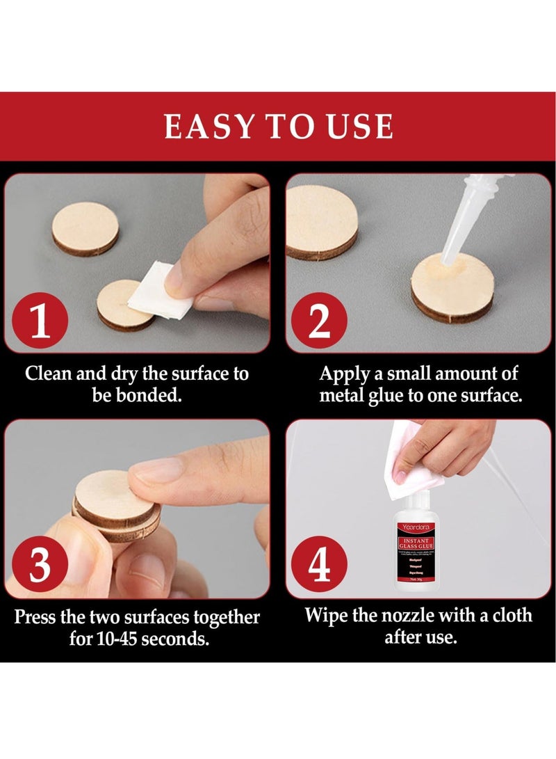 Captaintech Welding High-Strength Oily Glue, 30g Instant Oily Glue, Super Glue for Strong Plastic Glue-Mighty Instant Glue, for Electronic, Metal, Plastic, Wood, Ceramics (Pack of 2) - Image 4