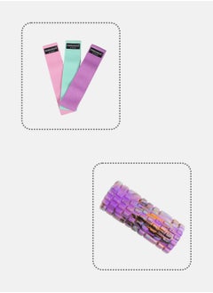 KANGAROO Foam roll set with resistance cloth band set 