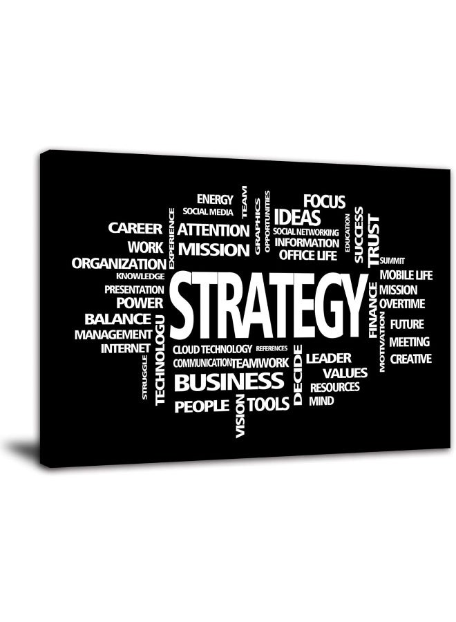 Home Trove Amart Sun Motivational Office Strategy Canvas Wall Decor Inspirational Entrepreneur Business Quotes Wall Art Modern Office Large Paintings Artwork Framed Easy To Hang  - Image 1