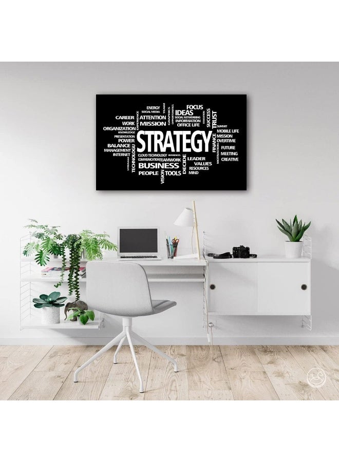 Home Trove Amart Sun Motivational Office Strategy Canvas Wall Decor Inspirational Entrepreneur Business Quotes Wall Art Modern Office Large Paintings Artwork Framed Easy To Hang  - Image 4