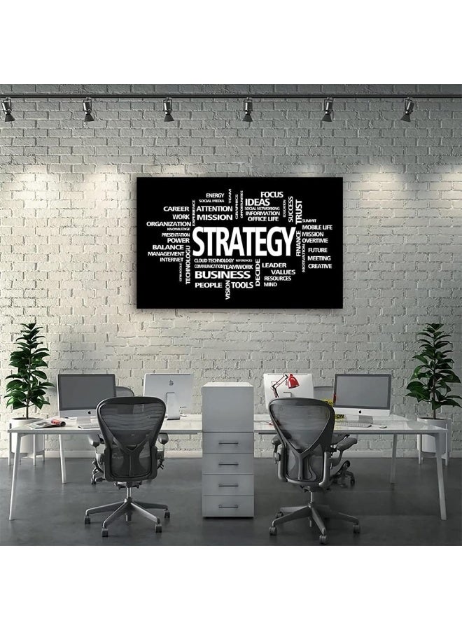 Home Trove Amart Sun Motivational Office Strategy Canvas Wall Decor Inspirational Entrepreneur Business Quotes Wall Art Modern Office Large Paintings Artwork Framed Easy To Hang  - Image 5