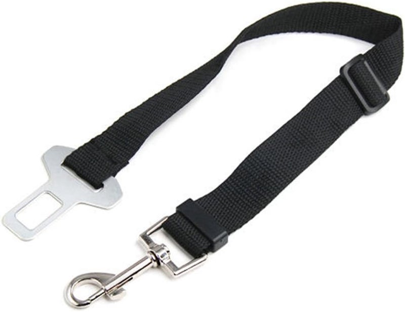 ويوبلز أحزمة أمان للكلاب الأليفة في السيارة، حزام أمان قابل للتعديل، واقي مثبت للسيارة، مصنوع من قماش النايلون مع مشابك معدنية، أسود اللون - Image 2