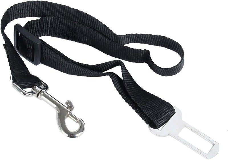 ويوبلز أحزمة أمان للكلاب الأليفة في السيارة، حزام أمان قابل للتعديل، واقي مثبت للسيارة، مصنوع من قماش النايلون مع مشابك معدنية، أسود اللون - Image 5