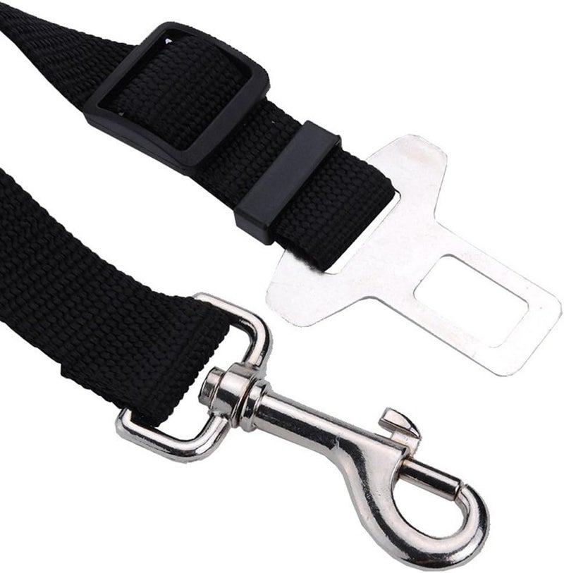 ويوبلز أحزمة أمان للكلاب الأليفة في السيارة، حزام أمان قابل للتعديل، واقي مثبت للسيارة، مصنوع من قماش النايلون مع مشابك معدنية، أسود اللون - Image 3