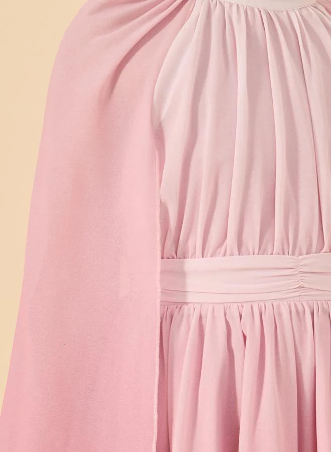 Styli Cape Sleeve Dress
