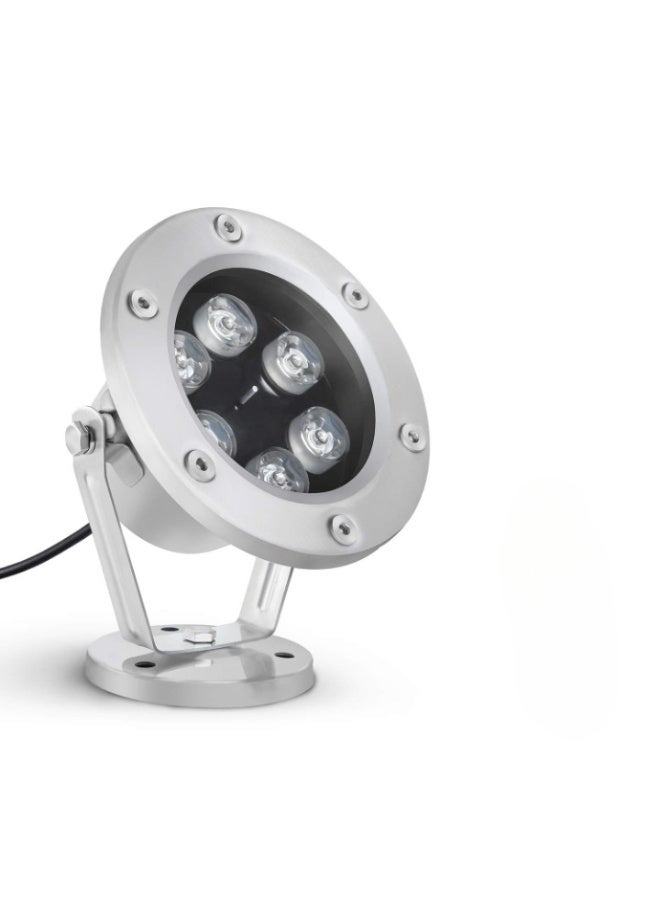 مصباح بركة LED، مصباح تحت الماء مثبت على السطح IP68، 12 فولت، مصباح كشاف تحت الماء من الفولاذ المقاوم للصدأ، أضواء ملونة للمناظر الطبيعية (اللون: ضوء أزرق، الطاقة: 6 وات) - Image 2