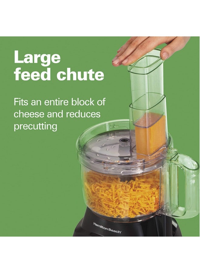 Hamilton Beach Food Processor & Vegetable Chopper for Slicing, Shredding, Mincing, and Puree, 8 Cup, Black - Image 3