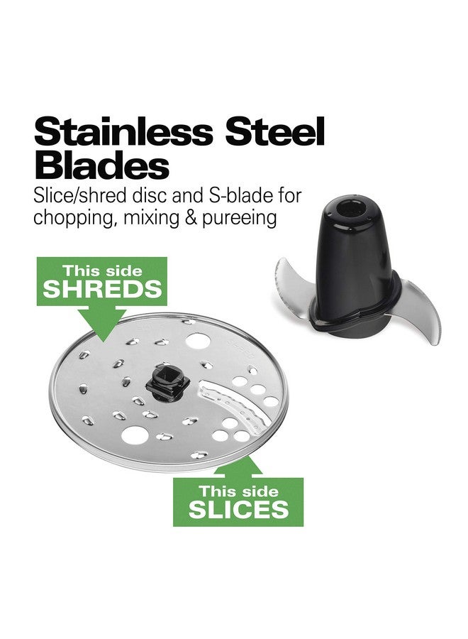 Hamilton Beach Food Processor & Vegetable Chopper for Slicing, Shredding, Mincing, and Puree, 8 Cup, Black - Image 5