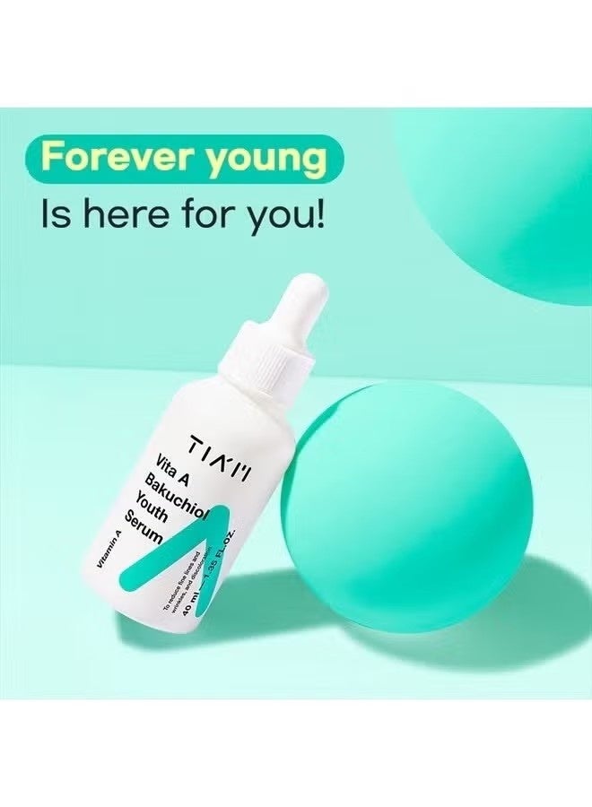 تيام TIAM Vita A Bakuchiol Youth Serum, مصل الوجه المضاد للشيخوخة للتجاعيد, البقع الداكنة, مناسبة للبشرة الحساسة, 1.35 FL.OZ. / 40 مل - Image 4