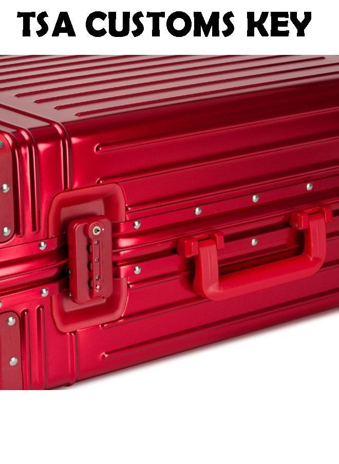 NKX - Hardcase Travel Suitcase Al-Mg Alloy Luggage Trolley With 4 Spinner Wheel - Image 1
