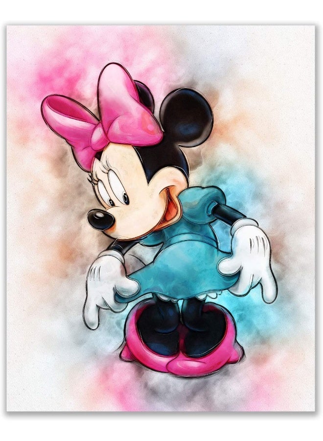 BigWig Prints BigWigPrints Mickey Mouse Original Watercolor Prints - Set of 6 Nursery Wall Art Decor (8 inches x 10 inches) - Minnie Donald Daisy Duck Pluto Goofy - Image 4