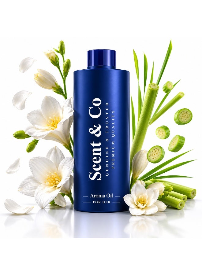 Scent & Co FOR HER Aroma Oil Diffuser 500ML Elevate your space with long-lasting floral & lemongrass fragrance, perfect for scent marketing. Enjoy pure essential oil diffusion in UAE homes, offices, or spas - Image 1