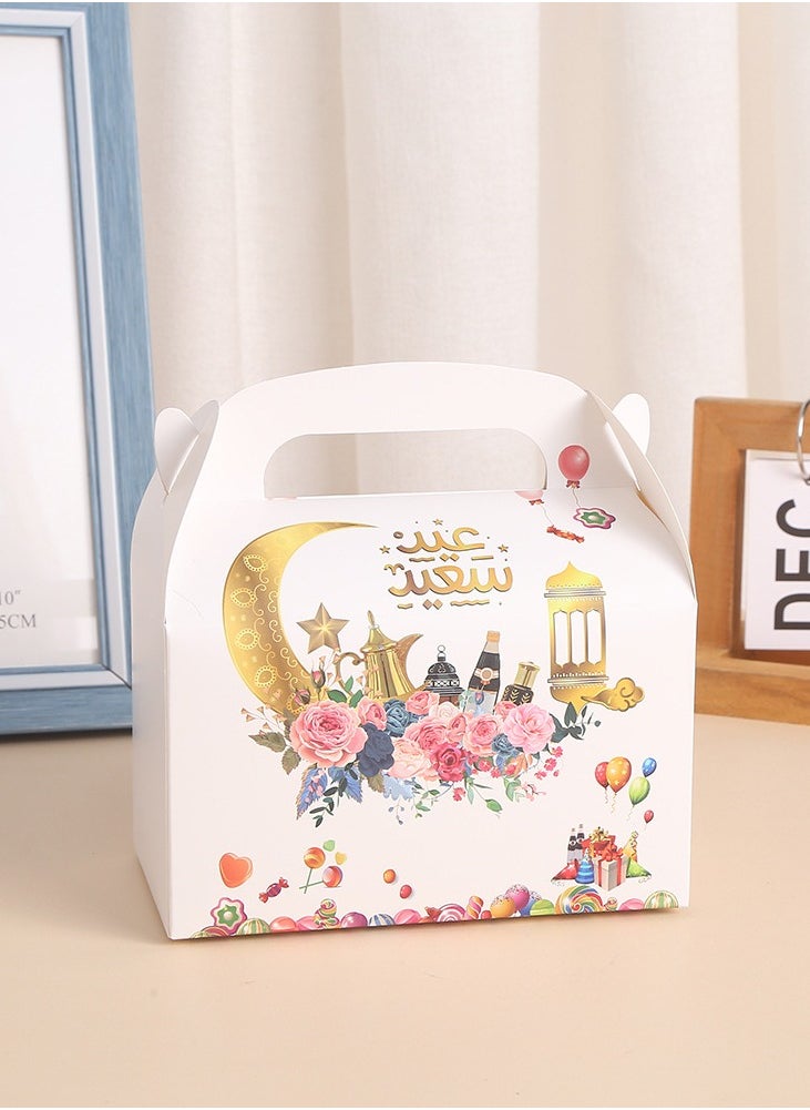 LKTOCAFT - 4 Pieces Paper Gift Boxes for Holidays and Festive Day, Gift Bags with Handles for Candy Desserts, Party Favor Bags and Party Supplies,Medium Size - Image 1