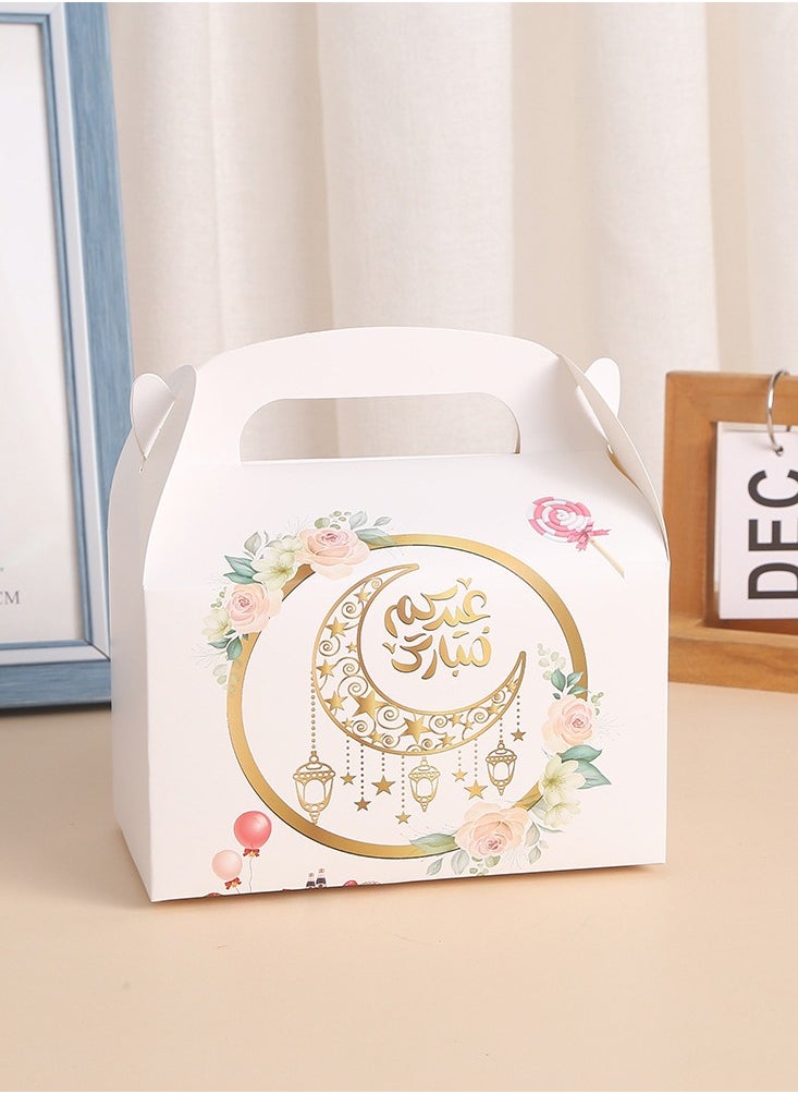 LKTOCAFT - 4 Pieces Paper Gift Boxes for Holidays and Festive Day, Gift Bags with Handles for Candy Desserts, Party Favor Bags and Party Supplies,Medium Size - Image 1