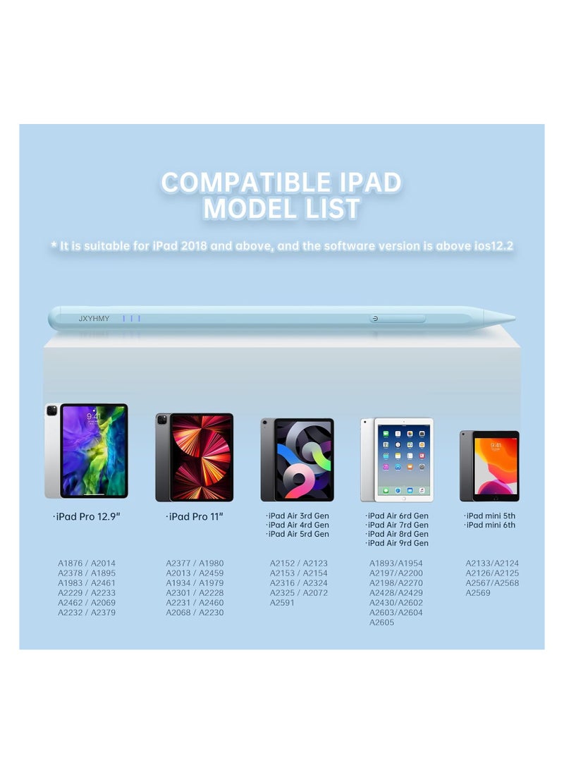 FARROBIZZ iPad Pencil, Bluetooth Apple iPad Pen with Palm Rejection & Tilting, Stylus Pen for iPad Compatible with 2018 or Later Apple iPad 8th/7th/6th, Mini 5th/6th, Air 5th/4th/3rd, Pro 11/12.9 in (Blue)  - Image 3