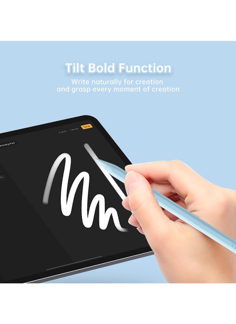 FARROBIZZ iPad Pencil, Bluetooth Apple iPad Pen with Palm Rejection & Tilting, Stylus Pen for iPad Compatible with 2018 or Later Apple iPad 8th/7th/6th, Mini 5th/6th, Air 5th/4th/3rd, Pro 11/12.9 in (Blue)  - Image 5