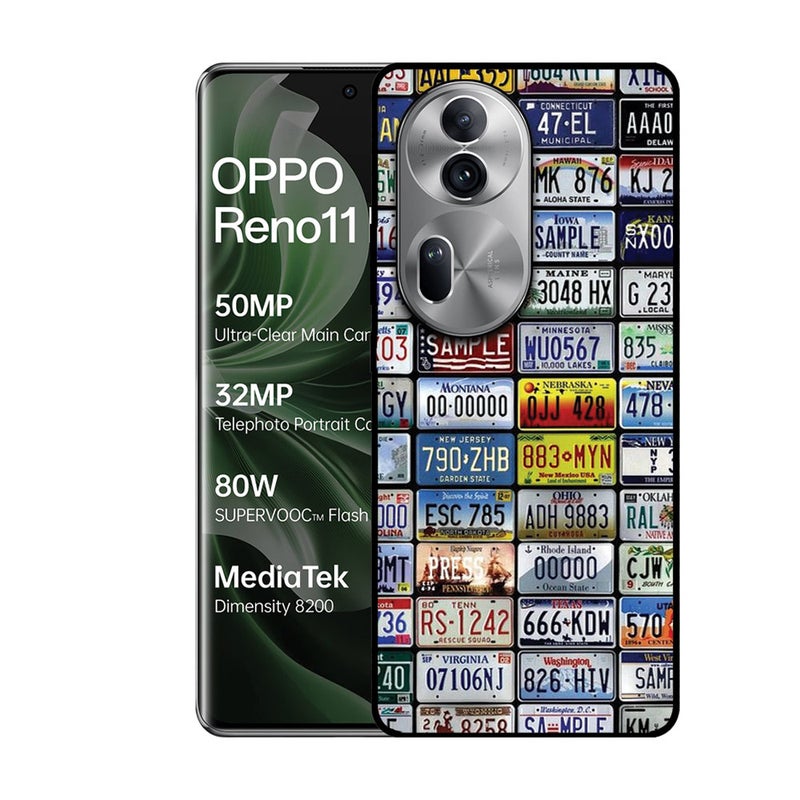 EYE CATCH Printed Protective Case Cover For Oppo Reno 11 Pro -  Number Plates - Image 1