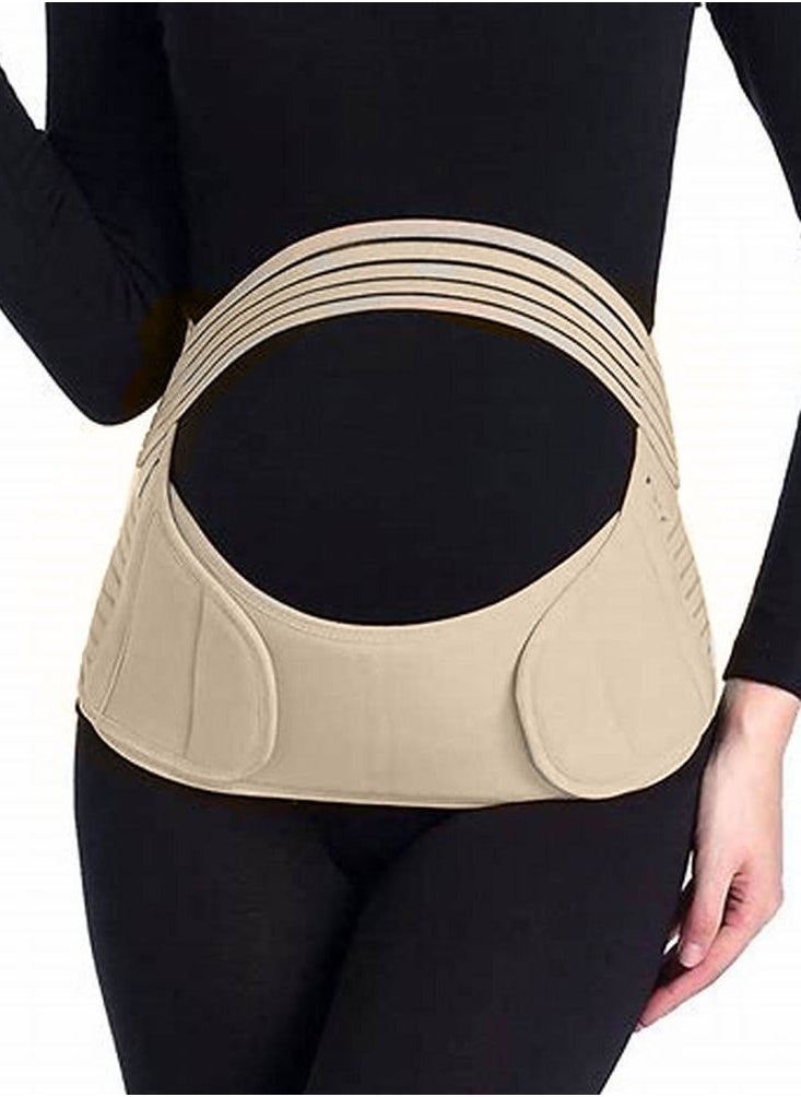 MARGOUN Postpartum Belly Band 3 in 1 Recovery Belt for Post Pregnancy Post C-Section Support Shapewear After Giving Birth Women Stomach Waist Pelvis Belt Cream  - Image 3