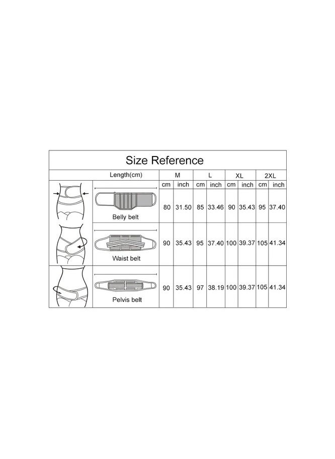 MARGOUN Postpartum Belly Band 3 in 1 Recovery Belt for Post Pregnancy Post C-Section Support Shapewear After Giving Birth Women Stomach Waist Pelvis Belt Cream  - Image 5